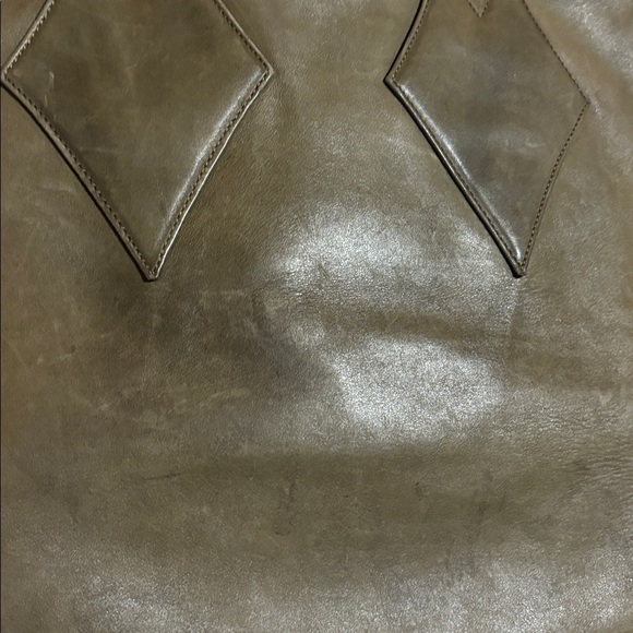 VIVIENNE WESTWOOD OLIVE LEATHER HANDBAG - Picture 3 of 10